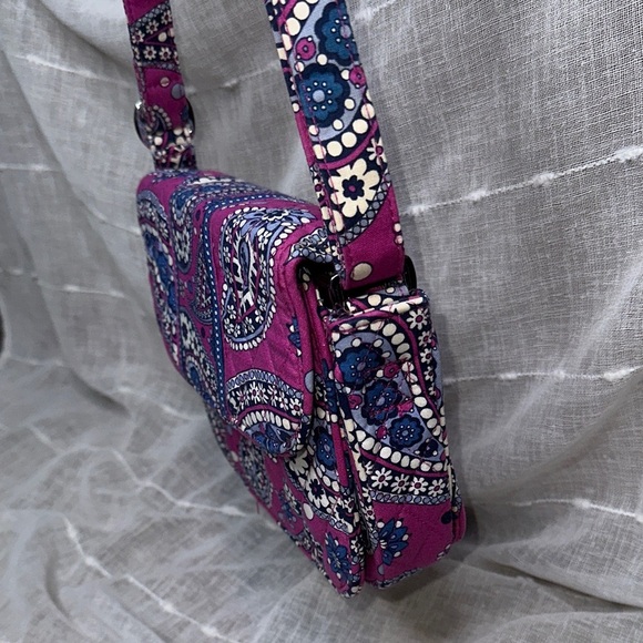 Vera Bradley Boysenberry Paisley the Rachel Crossbody Bag Designer Retired NWOT - Picture 2 of 14